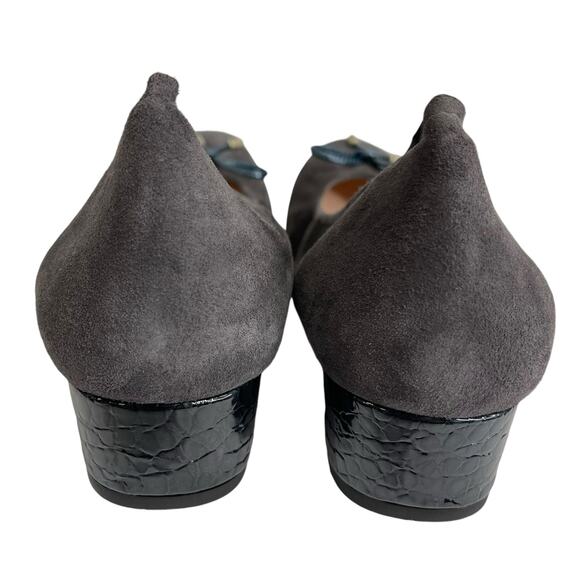 Sabrinas Womens Heeled Suede Gray Shoes Size 10 - Picture 6 of 10